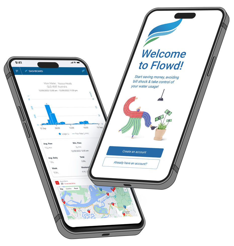 Flowd Smart Water Metering Application view on any device