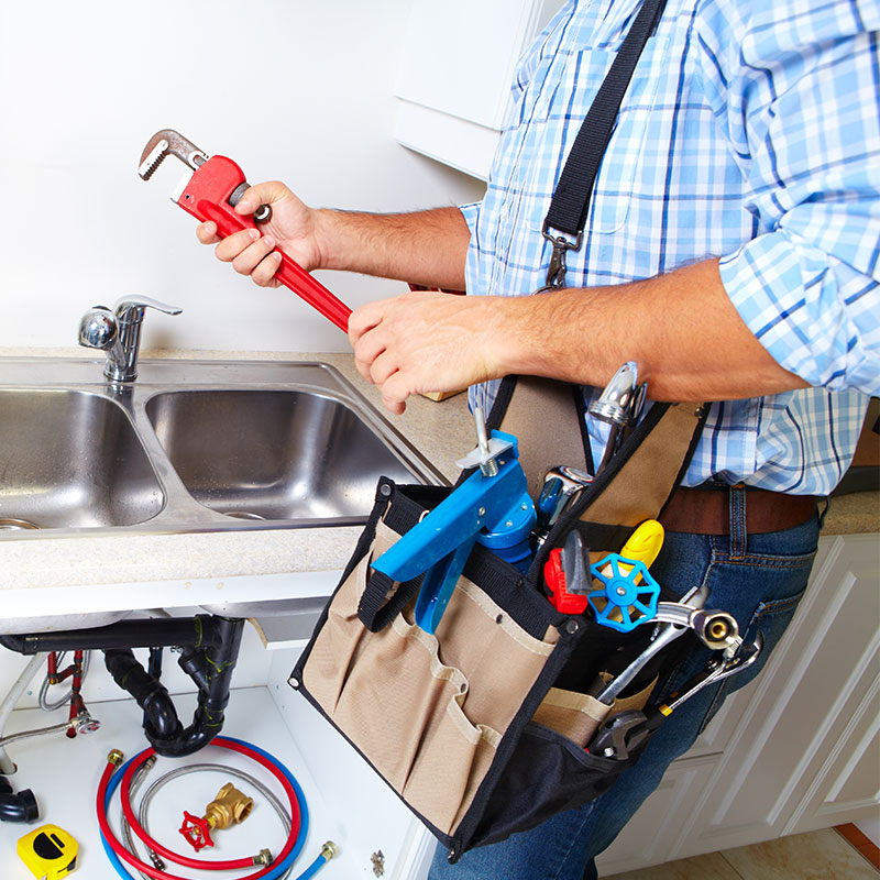 plumber with toolkit